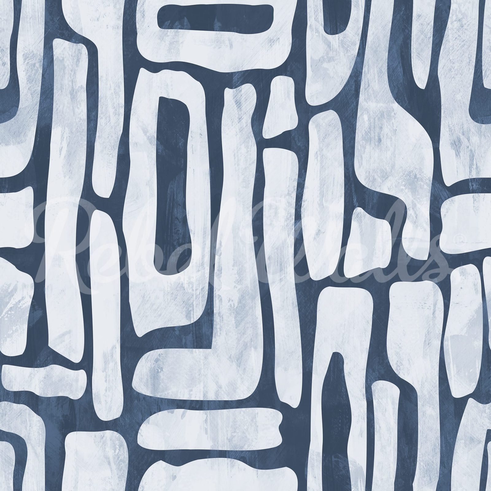 Aesthetic Shapes, Blue, Rebel Walls