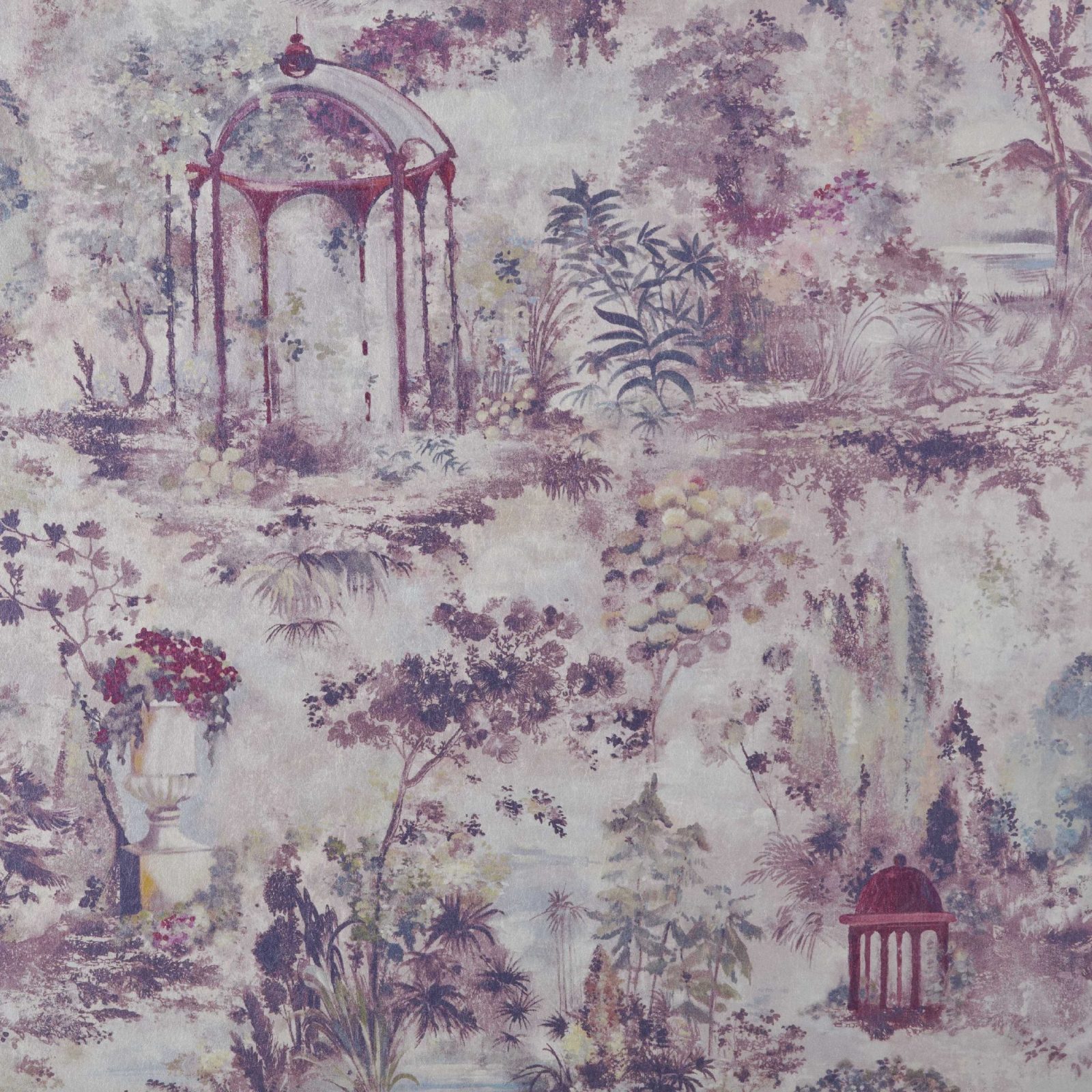 Pavilion, Rose Pink Luxury Toile, 1838 Wallcoverings, 7mp / rola