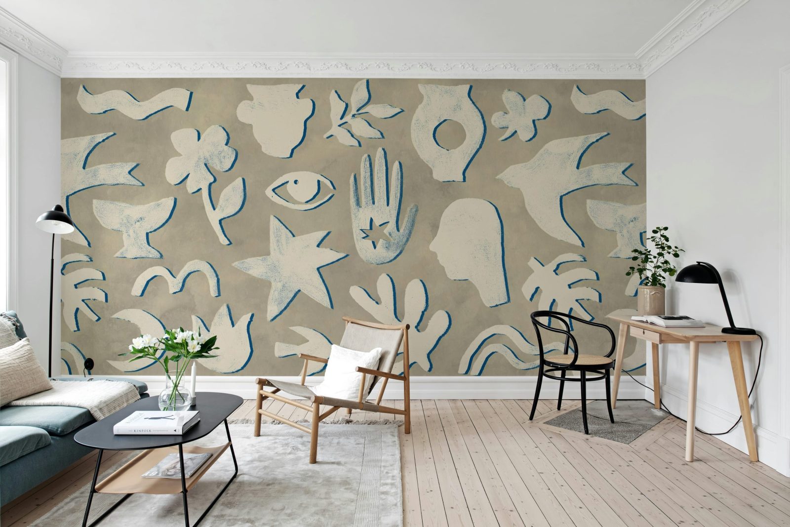 Symbolic, Blue & Beige, Rebel Walls 2