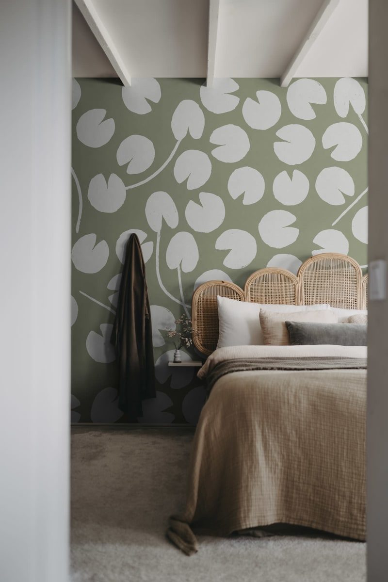 Water Lilies, Green, Rebel Walls 2