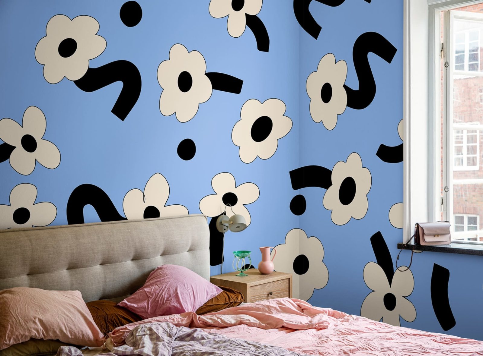 Dancing Flowers, Blue, Rebel Walls 2