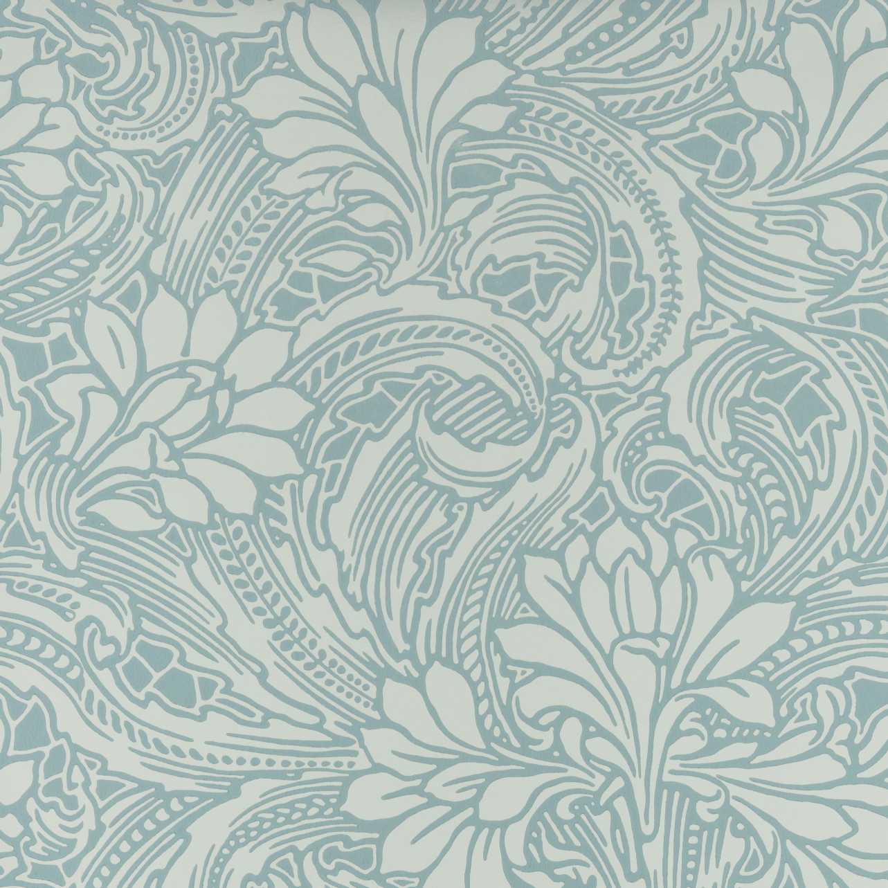 Eden, Soft Teal, 1838 Wallcoverings, 5.3mp / rola