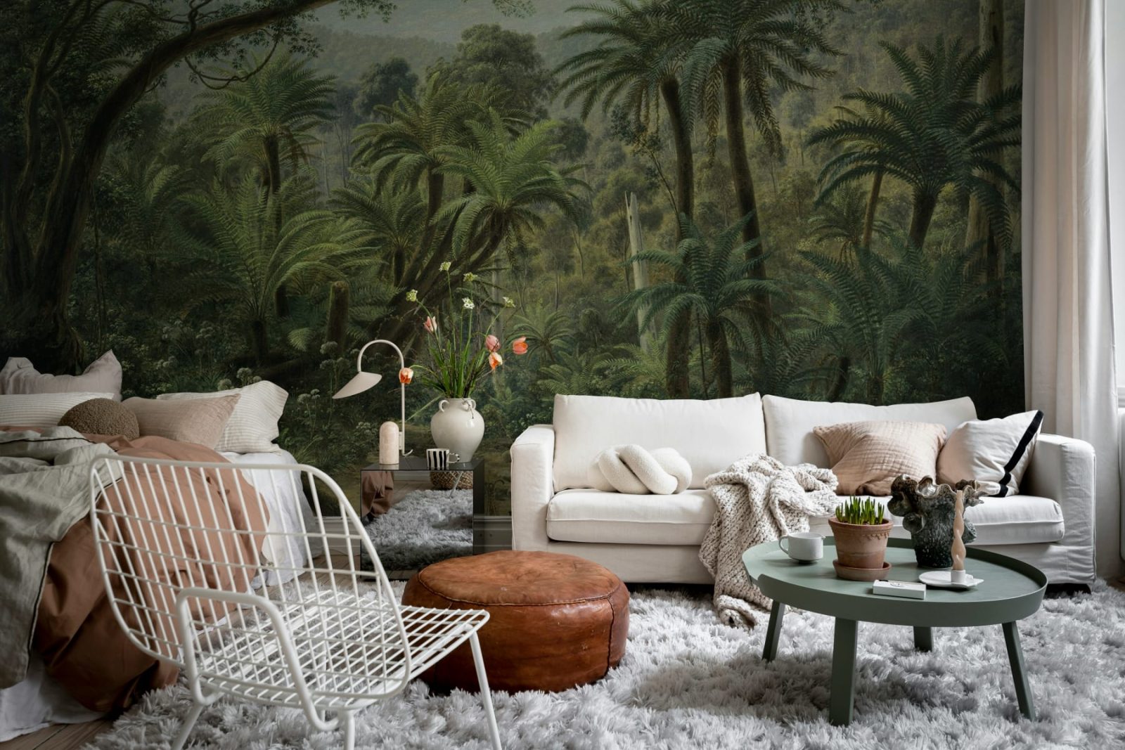 Palm Landscape, Green, Rebel Walls 3