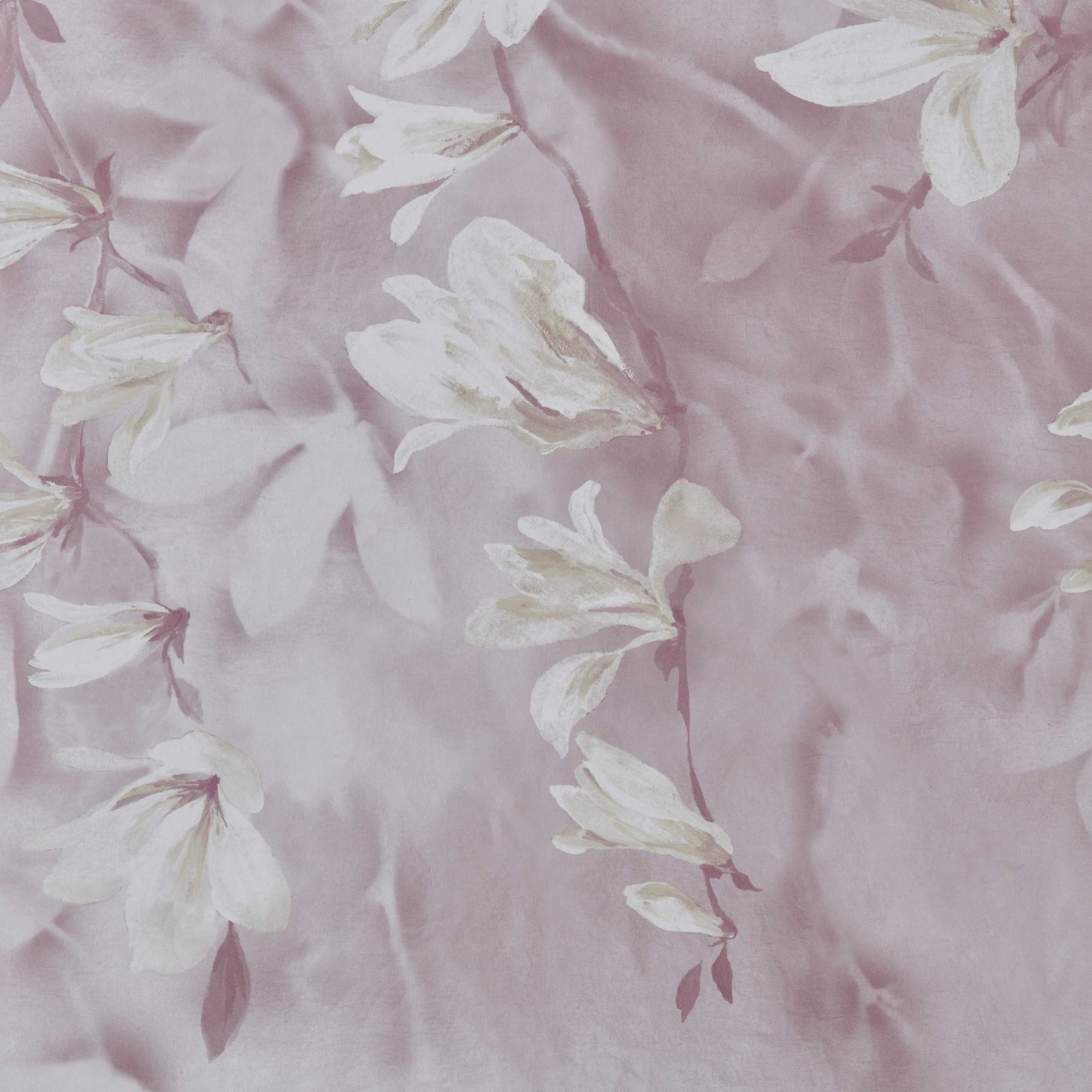 Trailing Magnolia, Blush Pink Luxury Floral, 1838 Wallcoverings, 6.5mp / rola