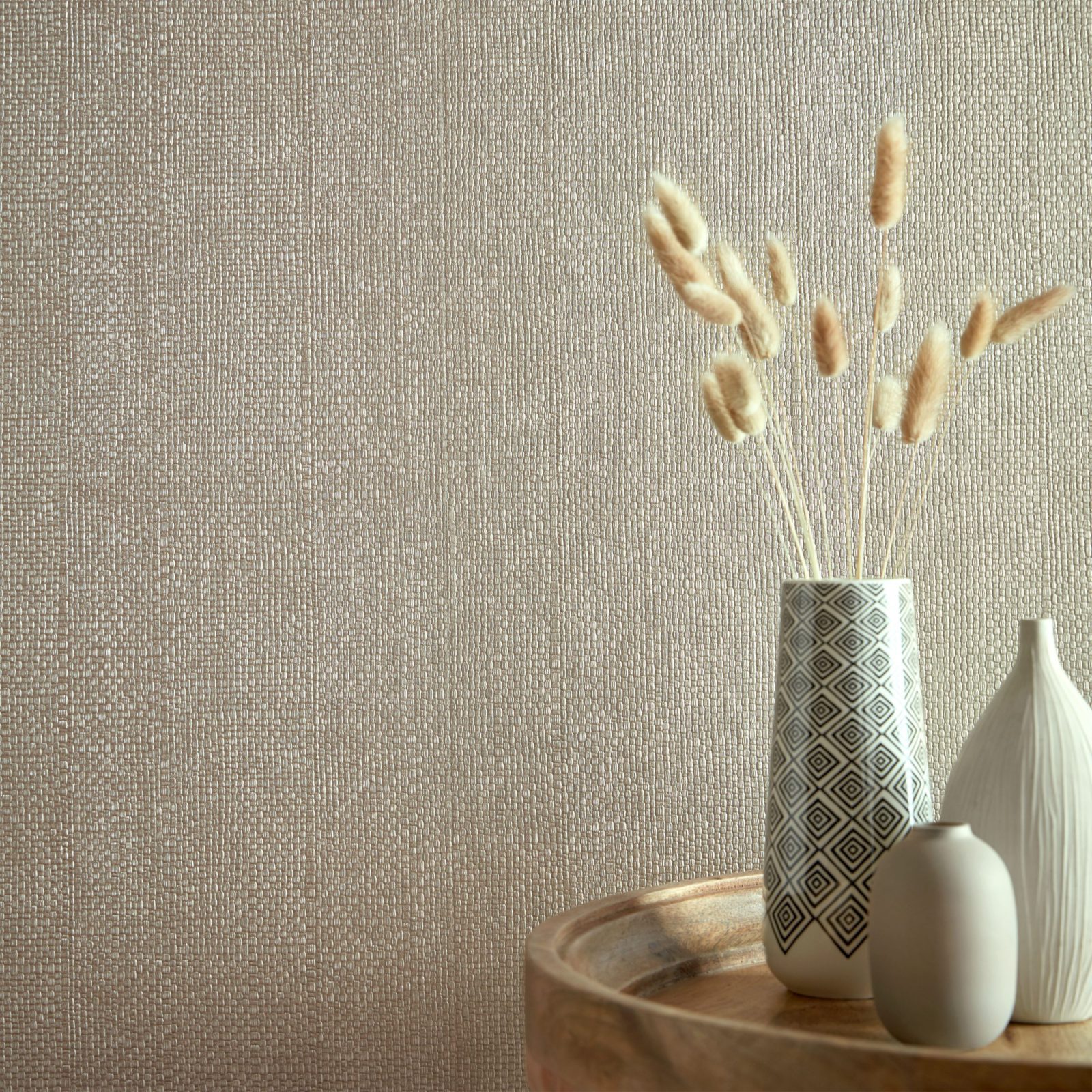 Serena, Barley Neutral Luxury Textured, 1838 Wallcoverings, 5.3mp / rola 2