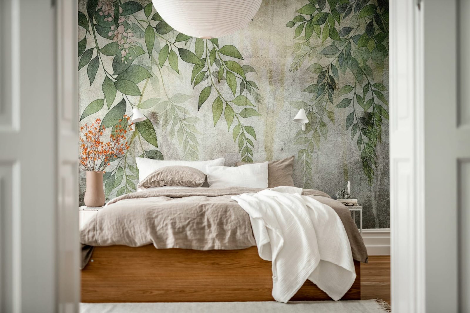 Vintage Leafs, Green, Rebel Walls 2