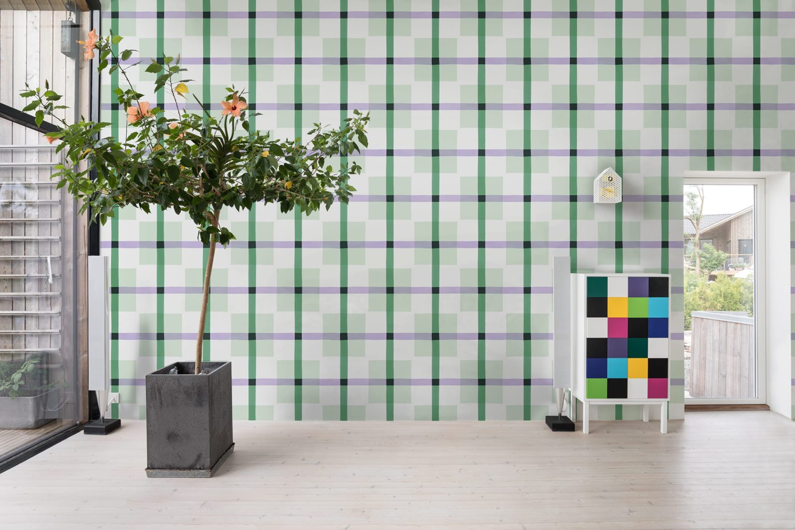 Outside The Box, Green & Lilac, Rebel Walls 2
