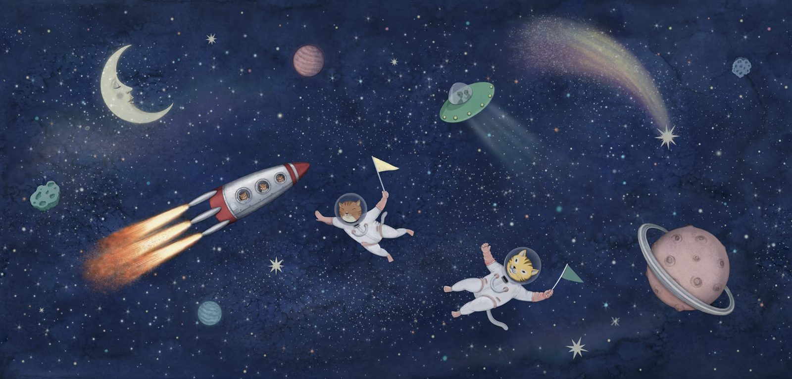 Space Cats, Dark Blue, Rebel Walls