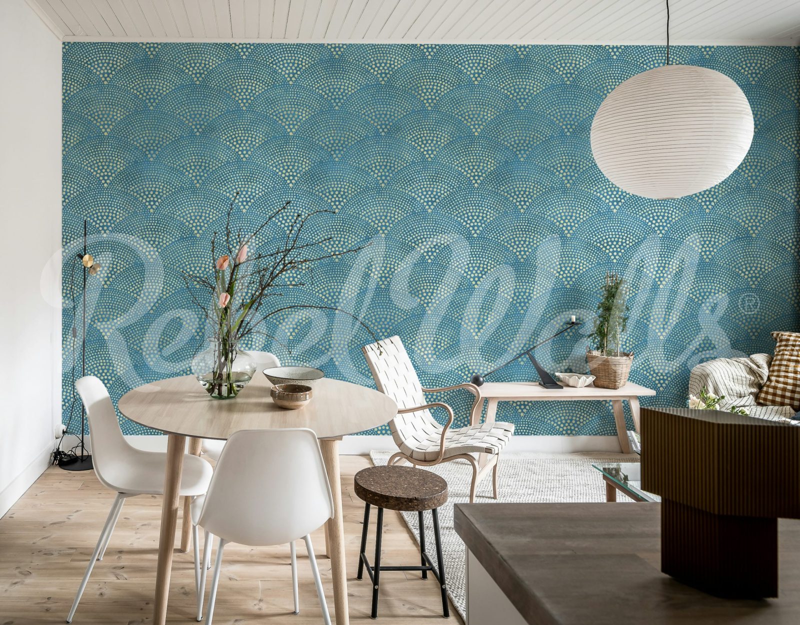 Shimmer Fan, Blue, Rebel Walls 2