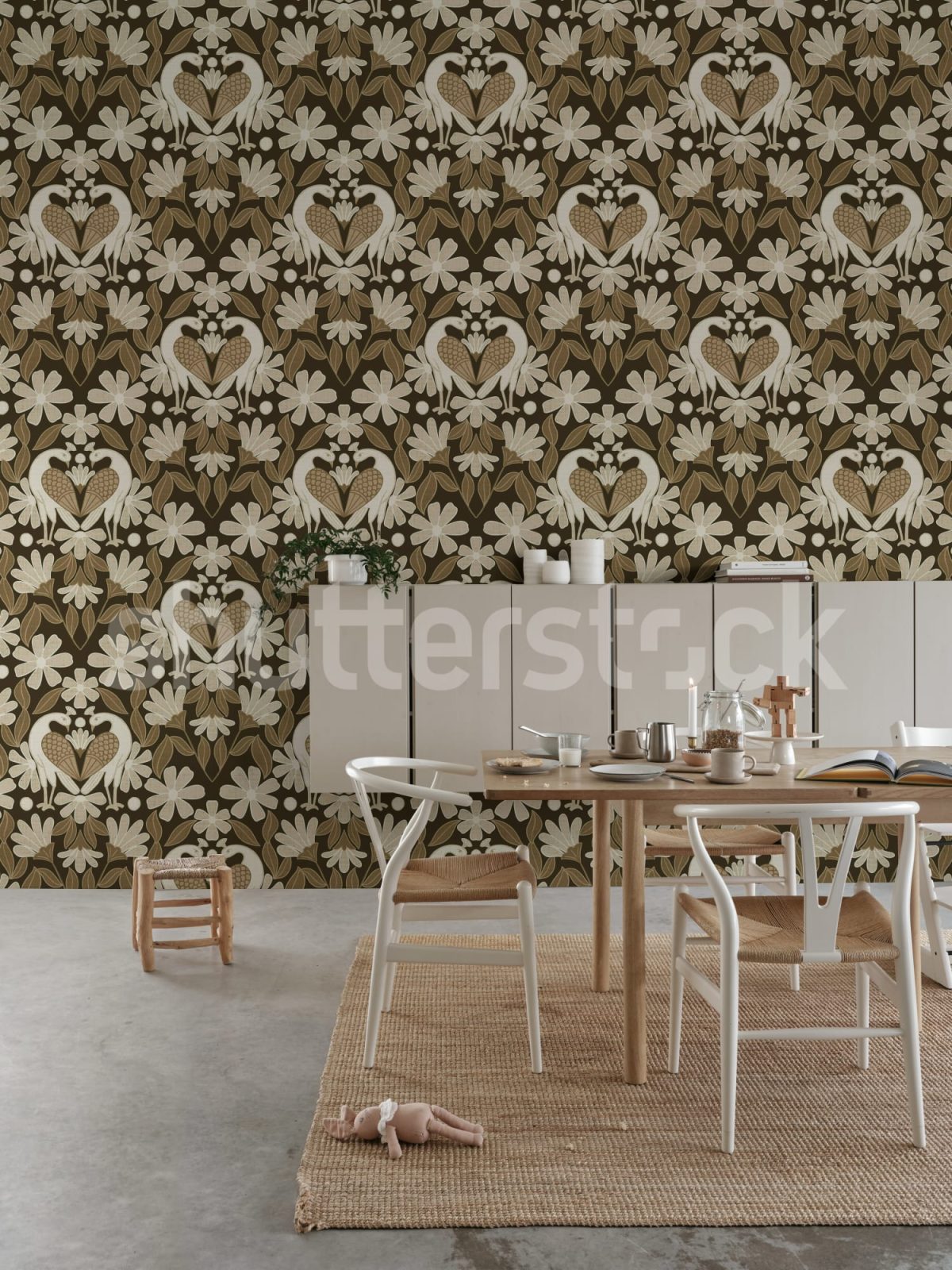 Dreamy Birds, Beige, Rebel Walls 2
