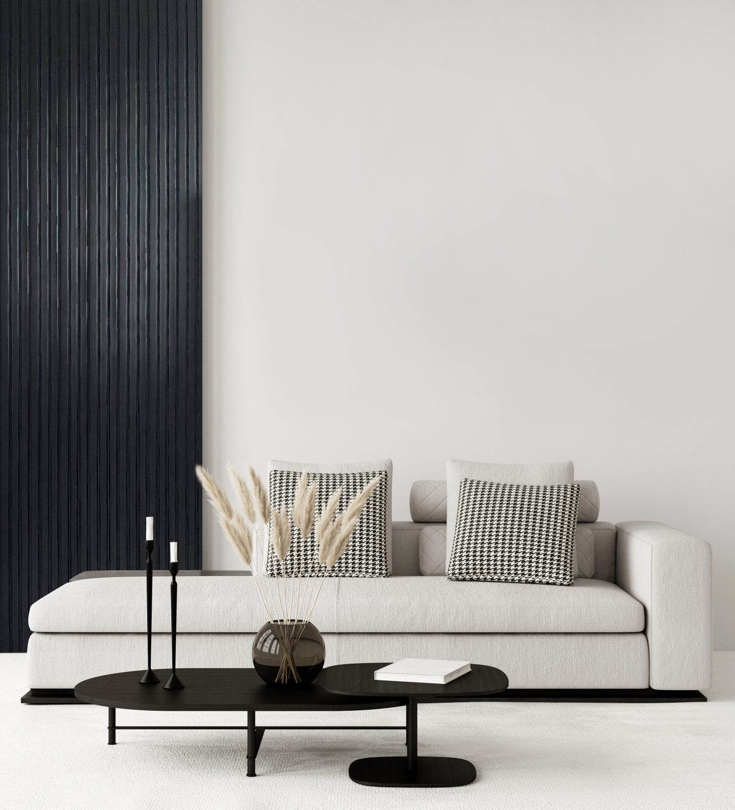 Riflaj decorativ 3D Olmo, Negru, 270x12.2cm, Lamelio 8
