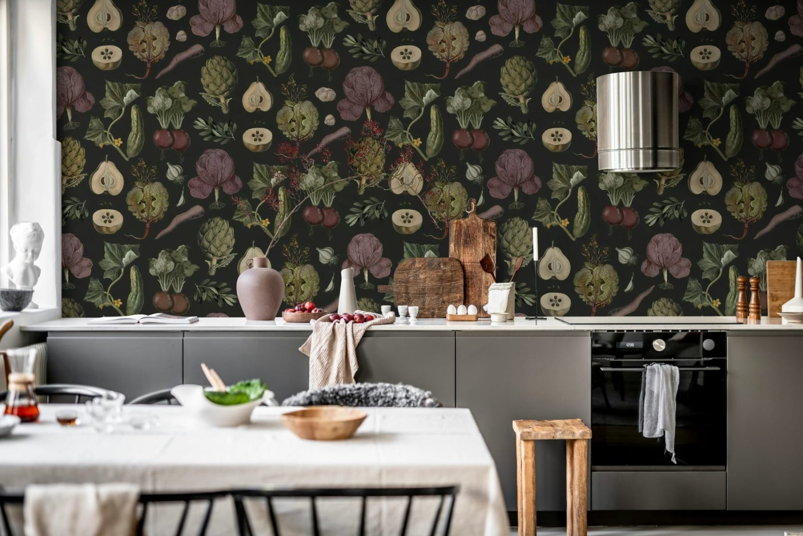 Vintage Greens, Black, Rebel Walls 3
