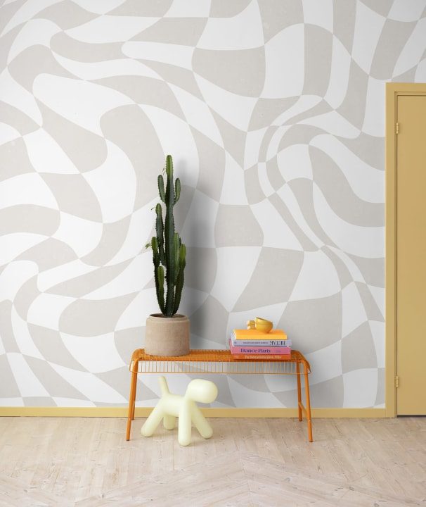Psychedelic Chess, Beige, Rebel Walls 2