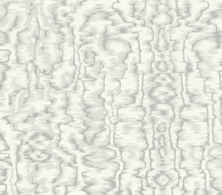 Avington, Grey Luxury Moire, 1838 Wallcoverings, 5.3mp / rola