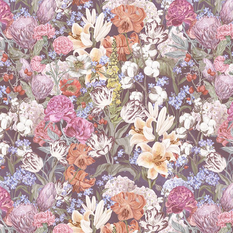 Primavera Pastel Flowers (dark), VLAdiLA