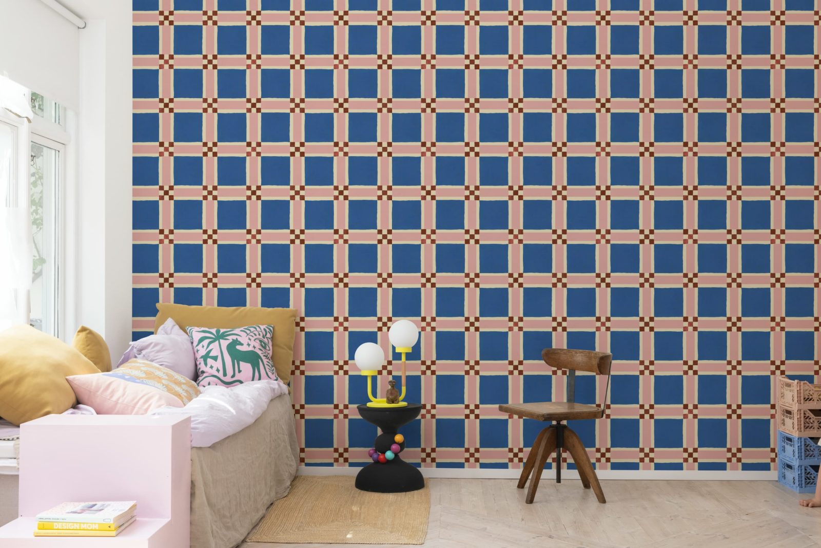 Bold Grid, Blue, Rebel Walls 3