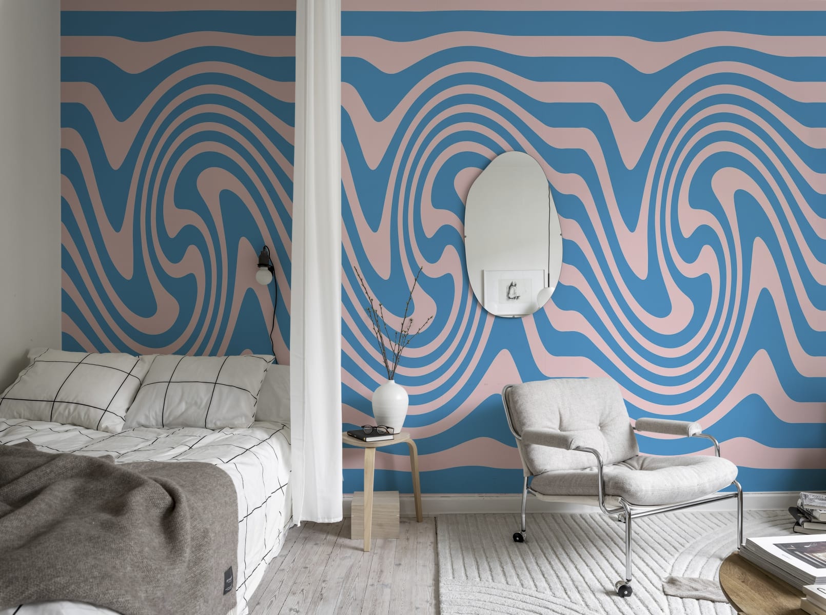 Happy Wobbly, Pink & Blue, Rebel Walls 3