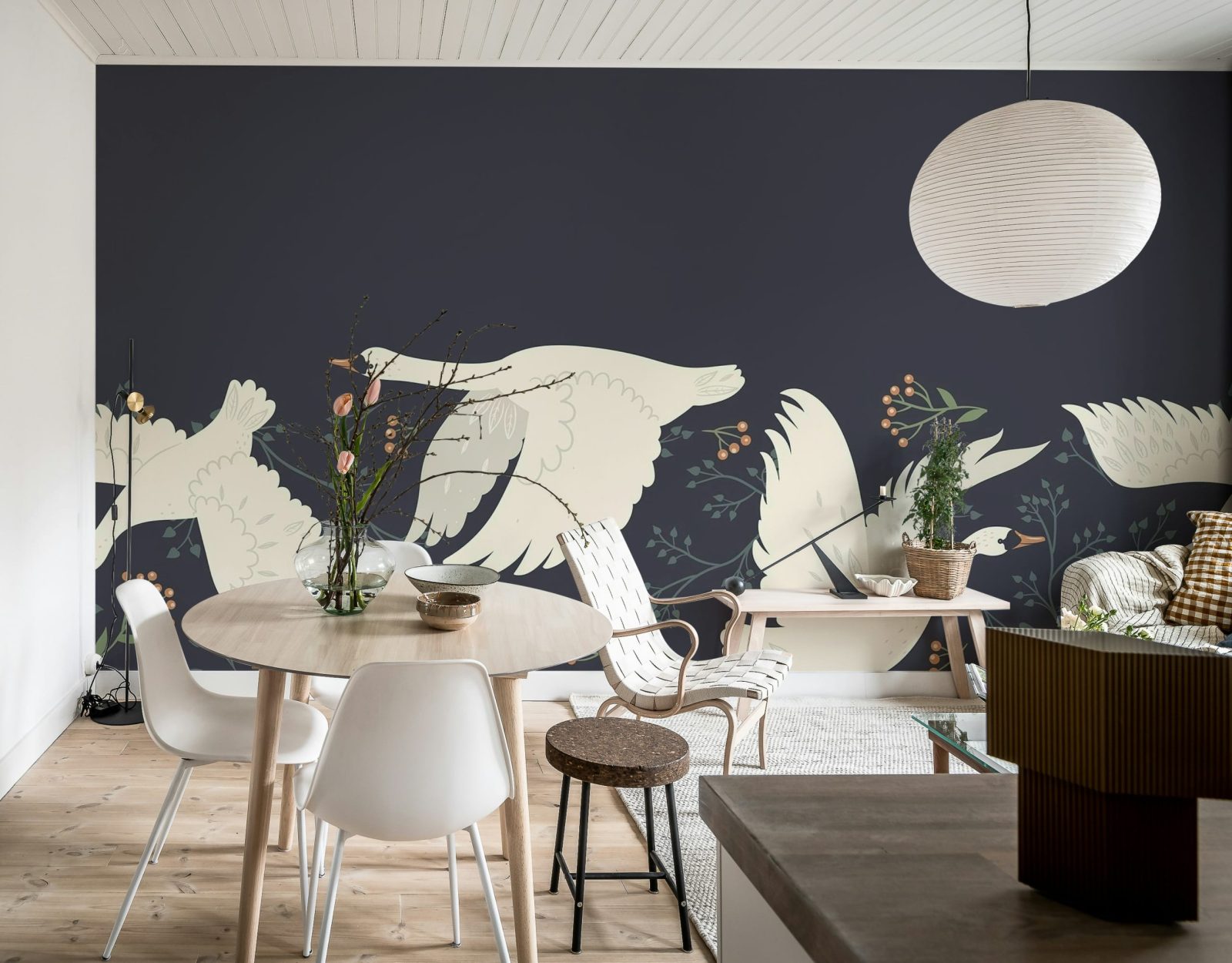 Swan Serenade, Midnight Blue, Rebel Walls 3