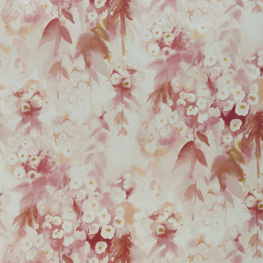 Cascade, Mango Red Luxury Floral, 1838 Wallcoverings, 5.3mp / rola