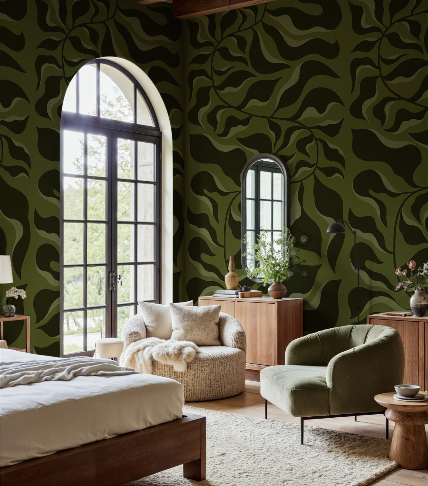Bold Botanica, Dark Green, Rebel Walls 3