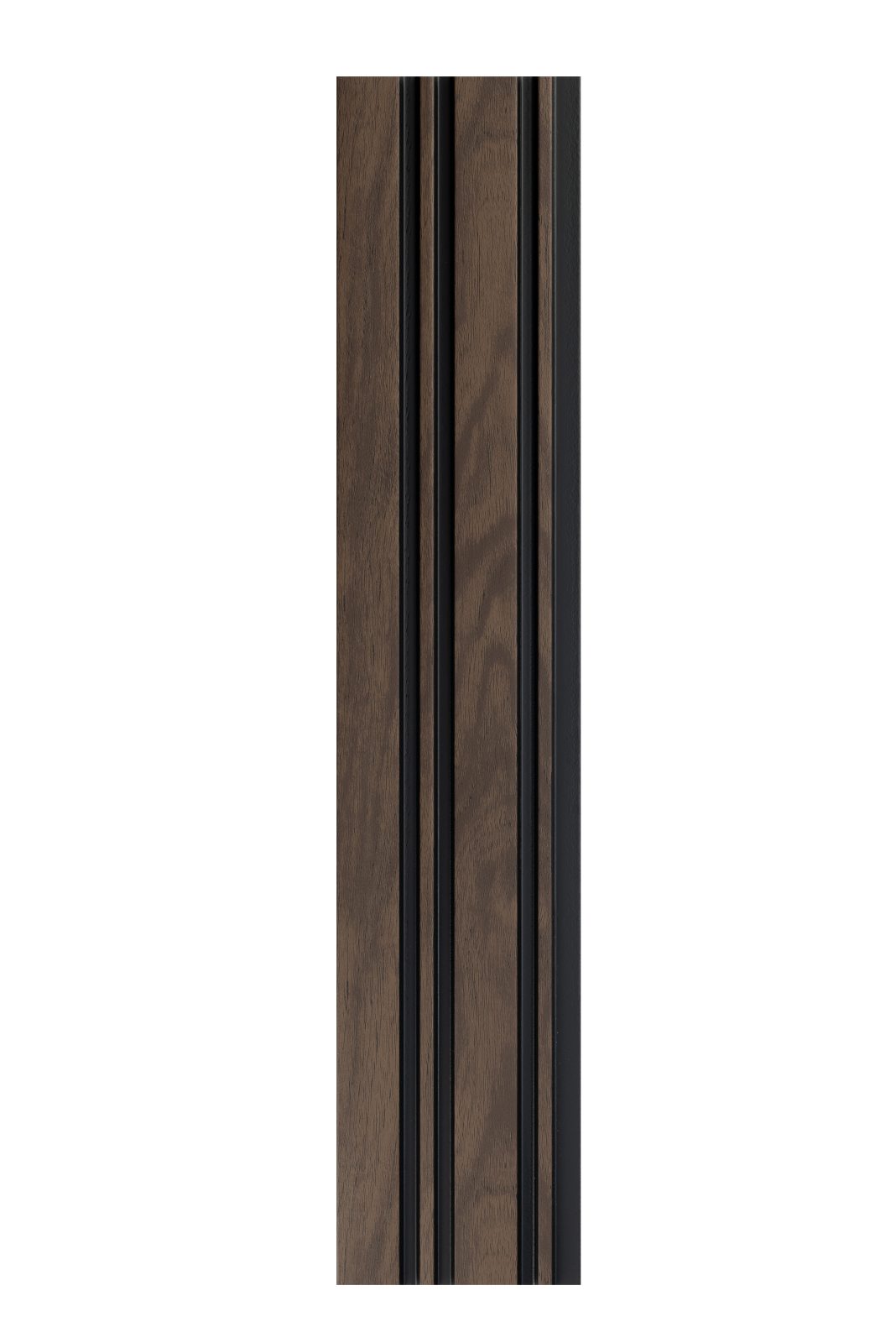 Profil stânga pentru riflaj decorativ 3D Milo, Walnut, 270x4.2cm, Lamelio