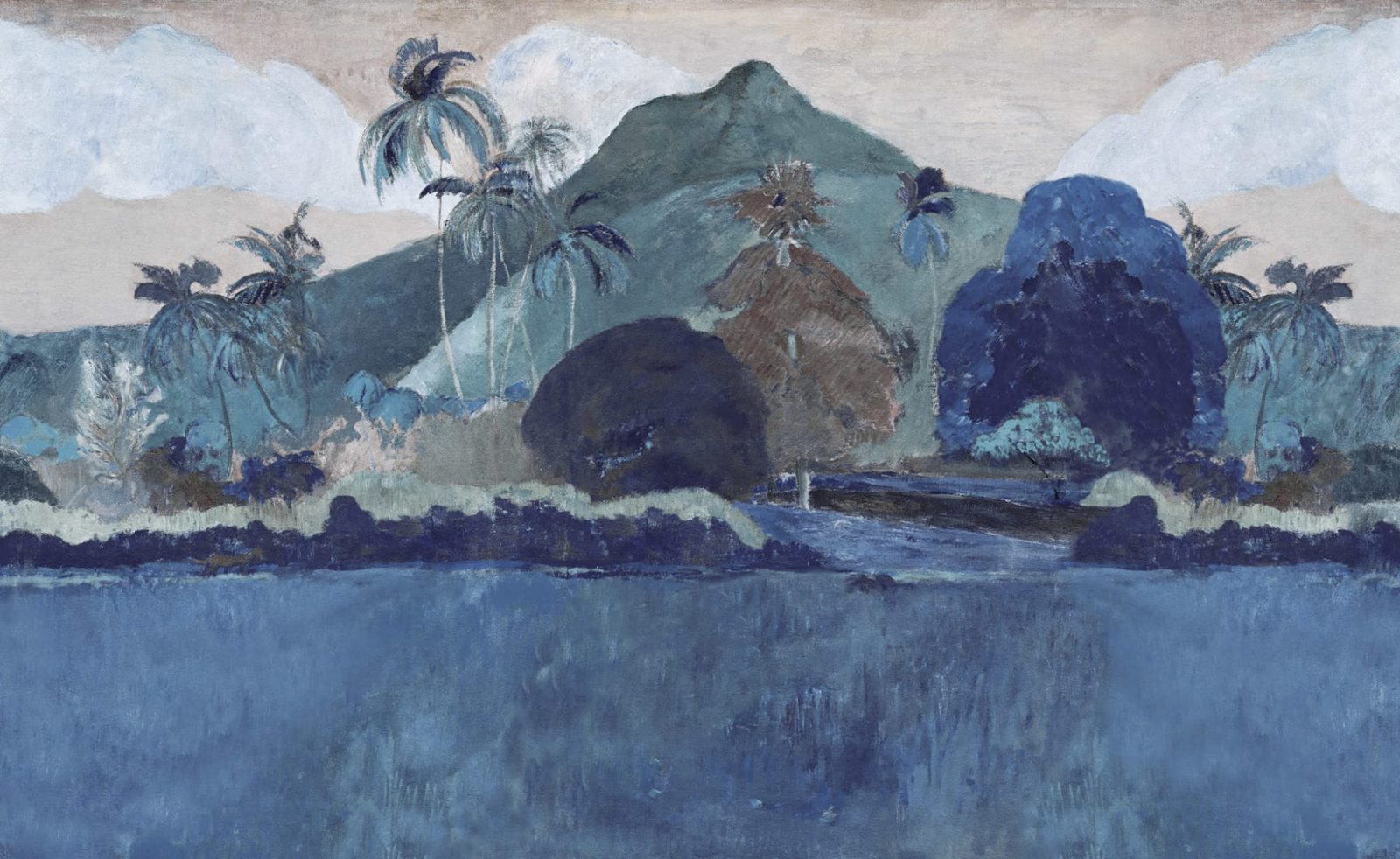 Tahitian Landscape, Blue, Rebel Walls