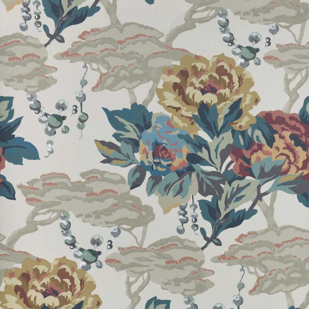 Paeonia, Warm Sand, 1838 Wallcoverings, 5.3mp / rola