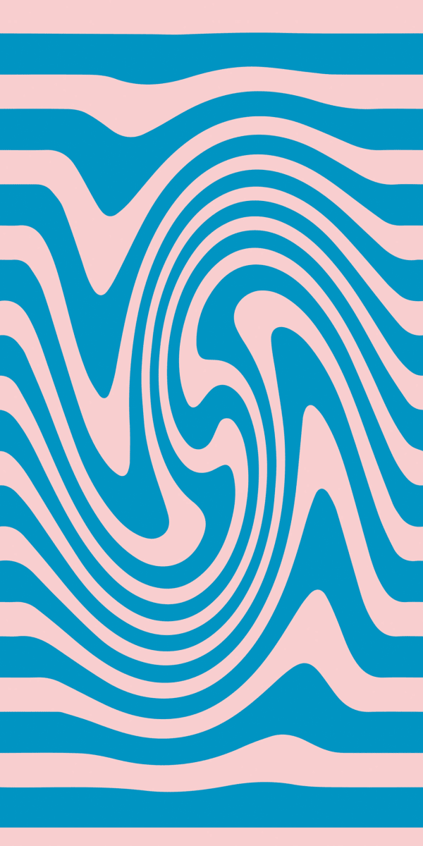 Happy Wobbly, Pink & Blue, Rebel Walls