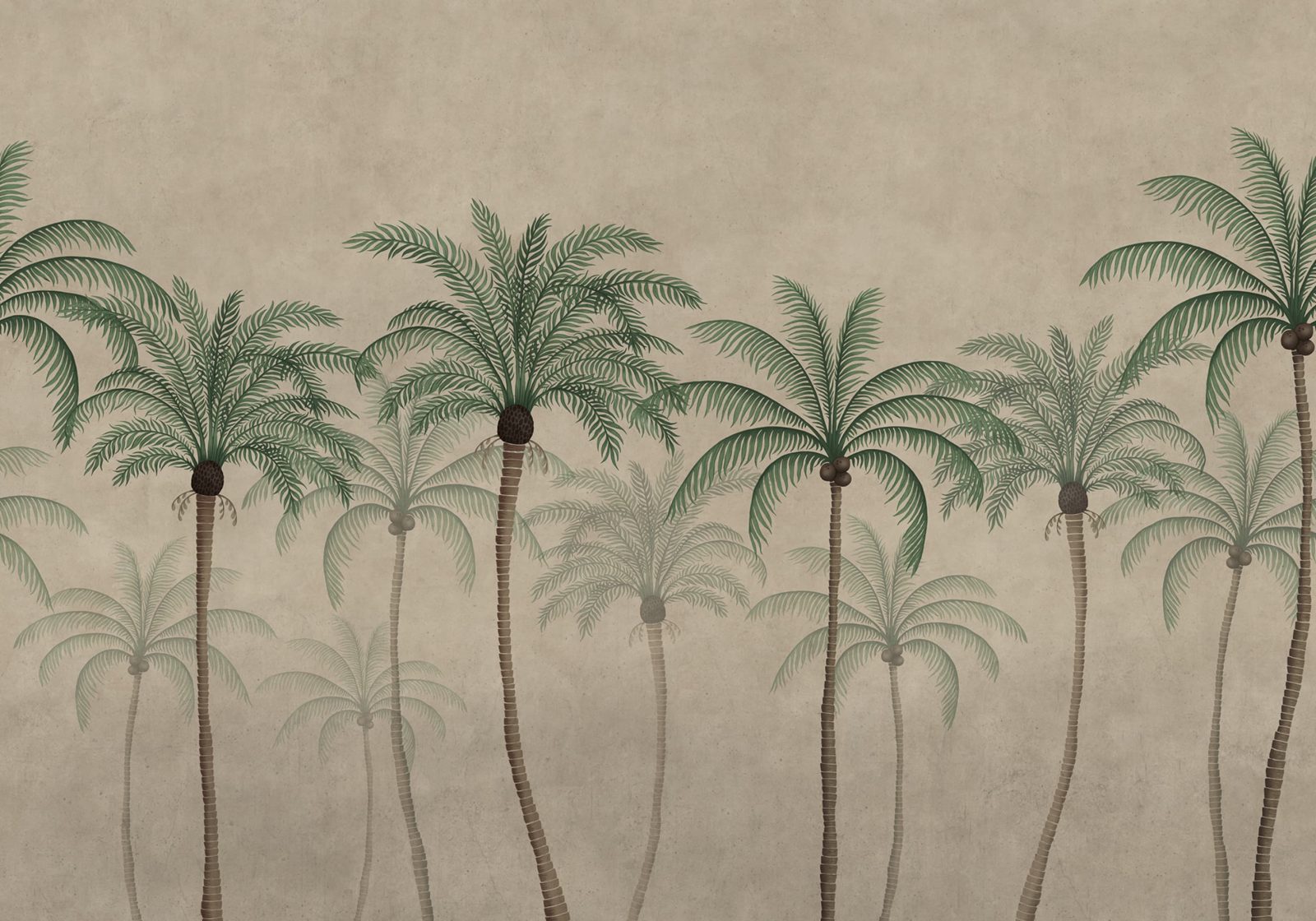 Palm Parade, Beige, Rebel Walls