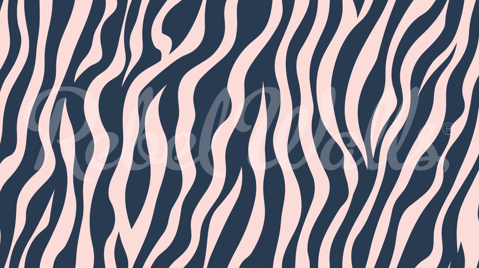 Zebra Lines, Blue & Pink, Rebel Walls