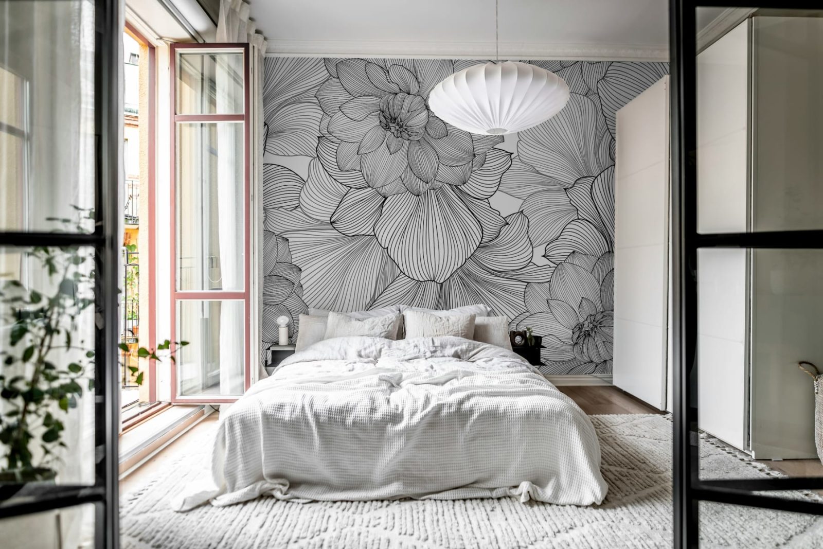 Bold Dahlia, Graphite, Rebel Walls 3