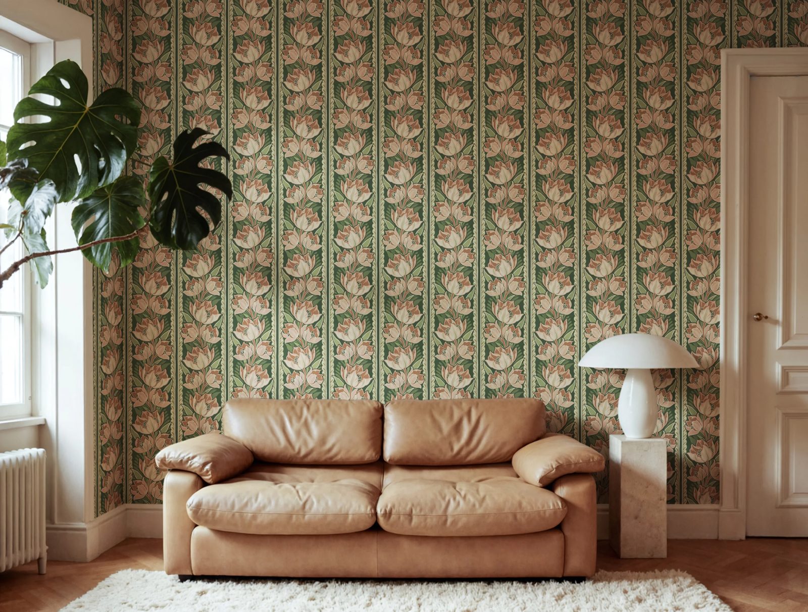 Tulip Stripes, Pink, Rebel Walls 2