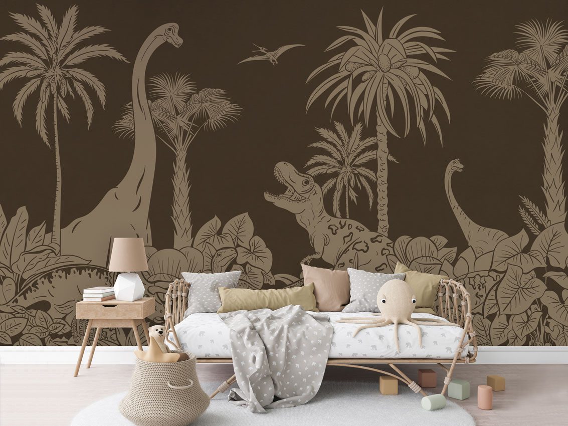 Monochrome Dino - Brown Vintage, Kikki Belle 3