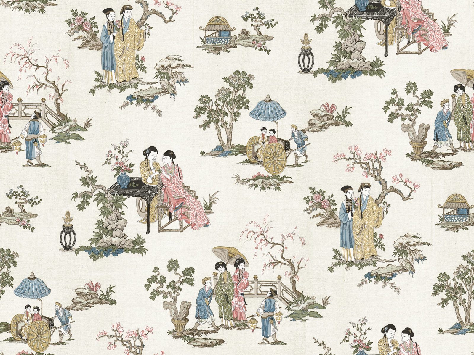 Toile Conversation, Beige, Rebel Walls