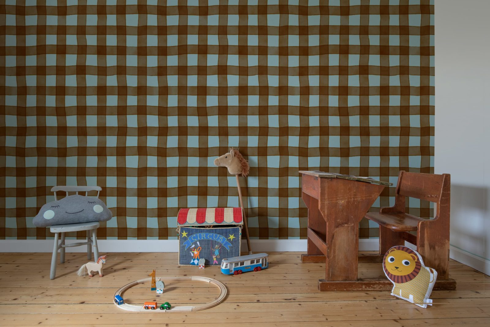 Gingham, Brown, Rebel Walls 3