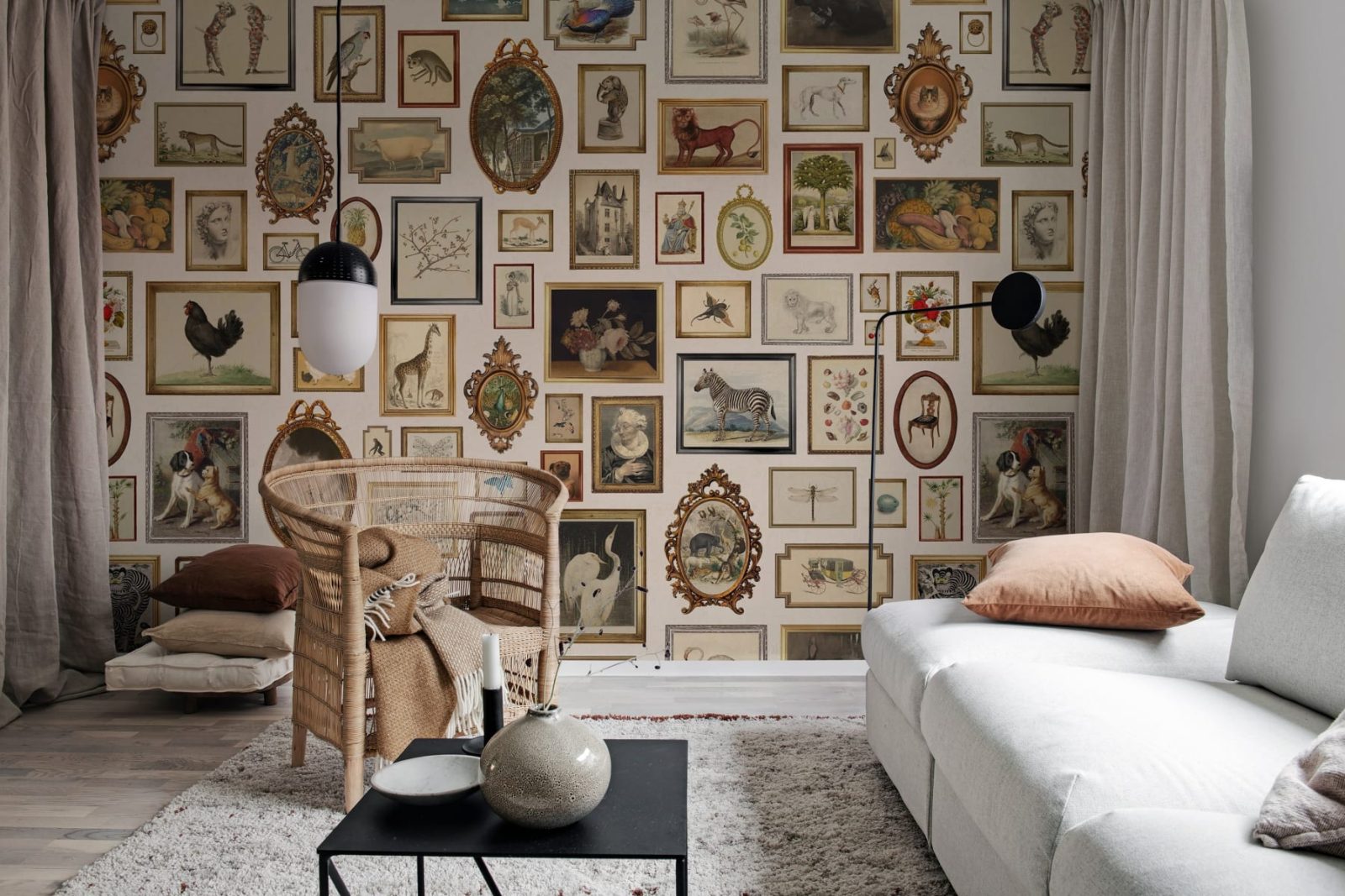 Vintage Frames, Beige, Rebel Walls 2