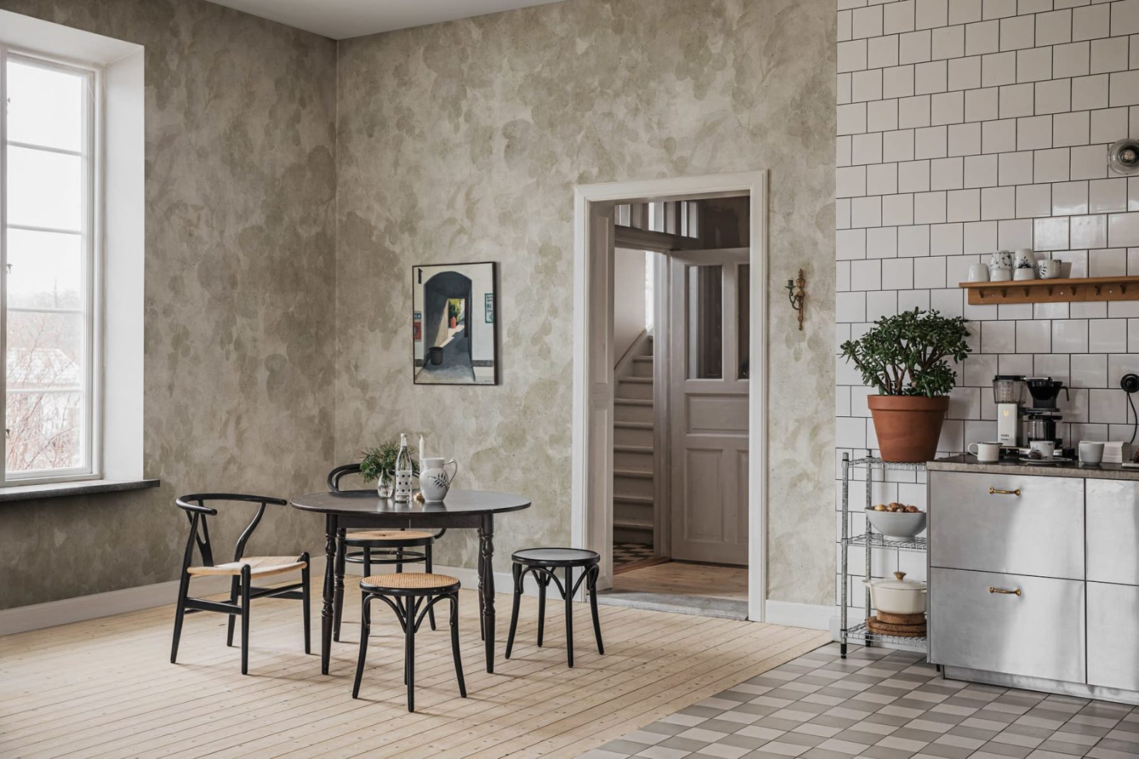 Grapevine Silhouette, Beige, Rebel Walls 3