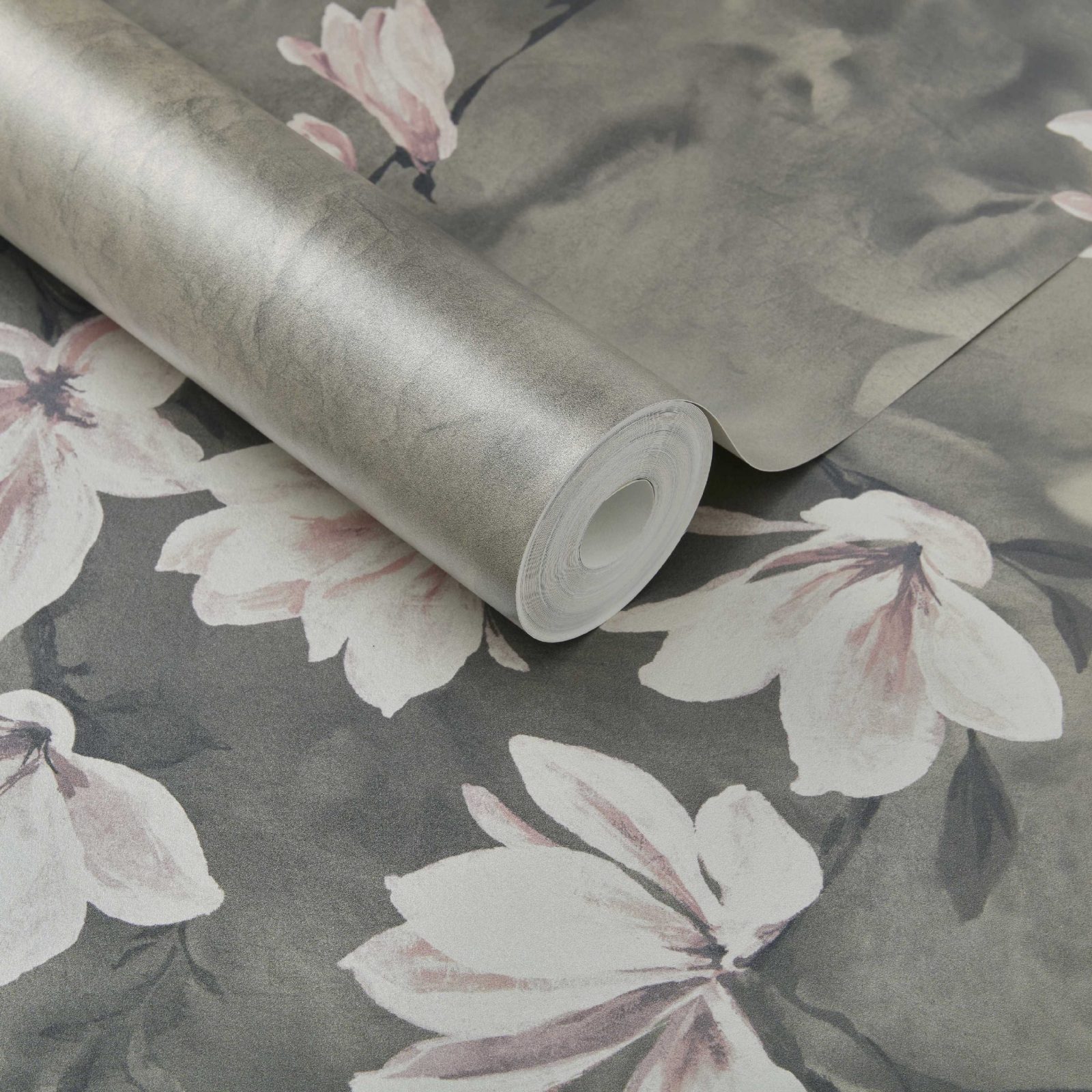 Trailing Magnolia, Burnished Gold Luxury Floral, 1838 Wallcoverings, 6.5mp / rola 3