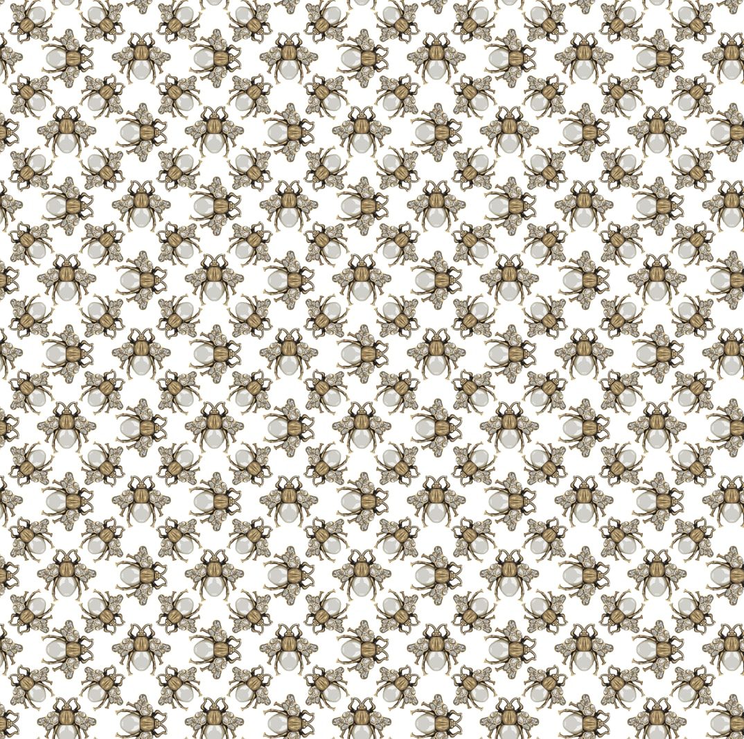 Small Jewel Wings, Diamond White, Rebel Walls, 5 mp / rola
