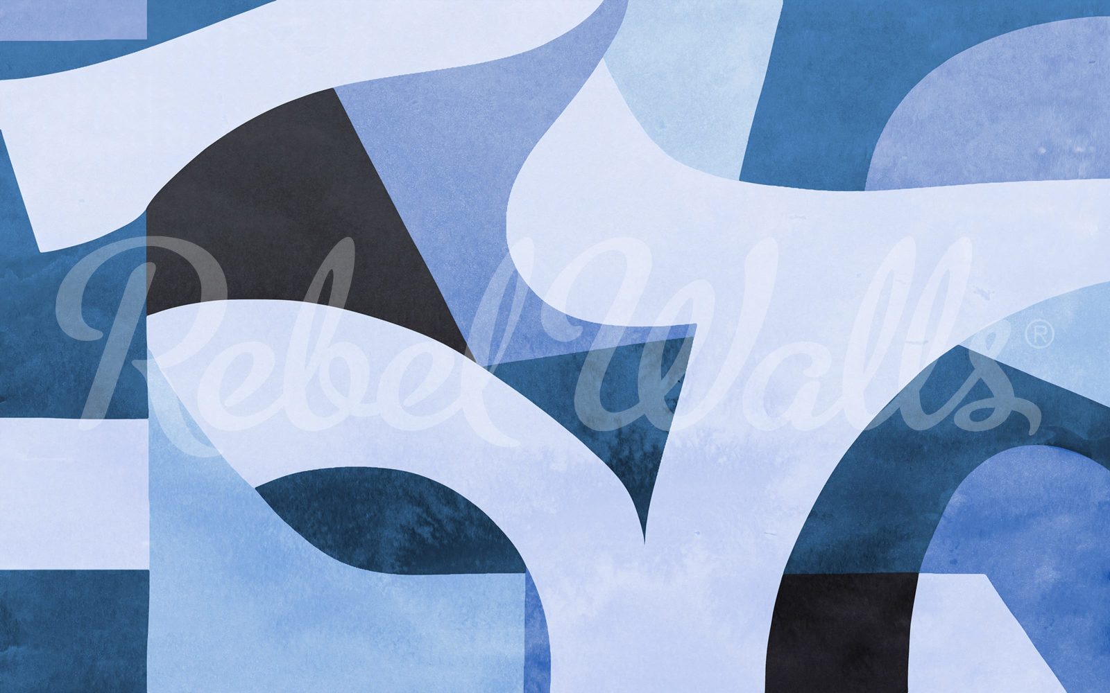 Abstract Curves, Blue, Rebel Walls