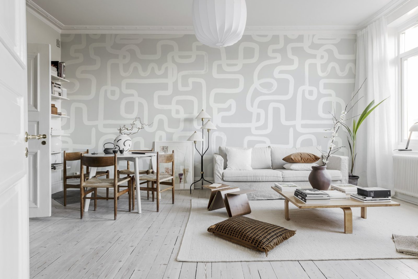 Artzy Lines, Gray, Rebel Walls 3
