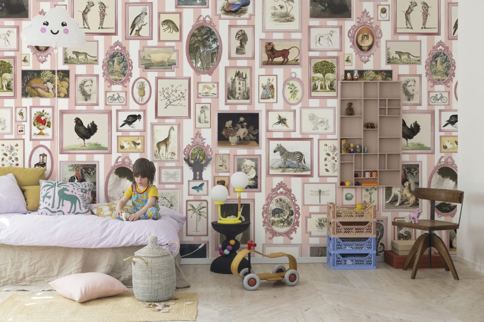 Vintage Frames, Pink, Rebel Walls 3