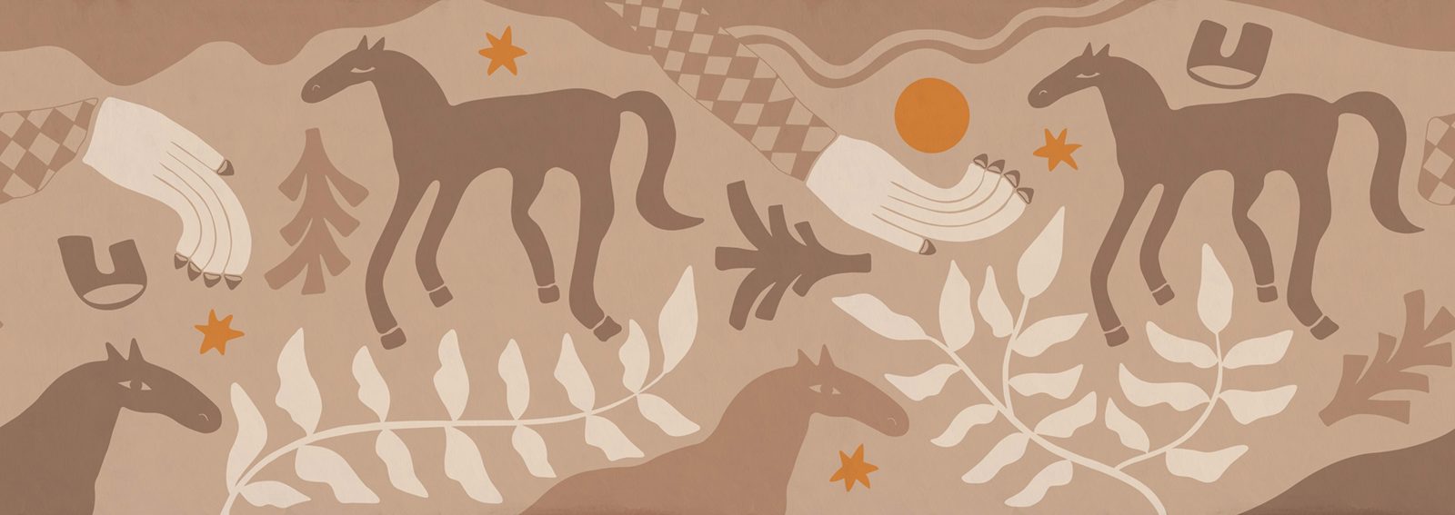Emmas Horses, Brown, Rebel Walls