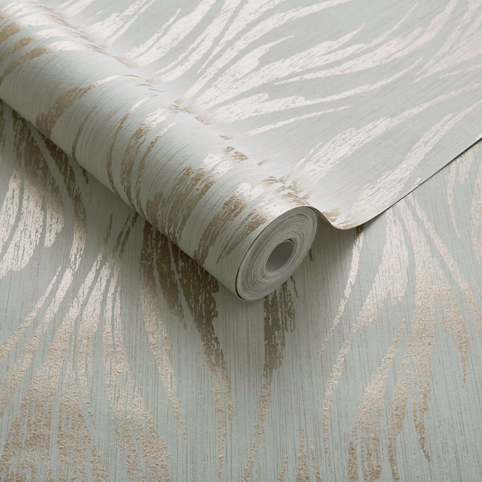 Ripple, Shimmer Gold and Cream Luxury Feature, 1838 Wallcoverings, 5.3mp / rola 3