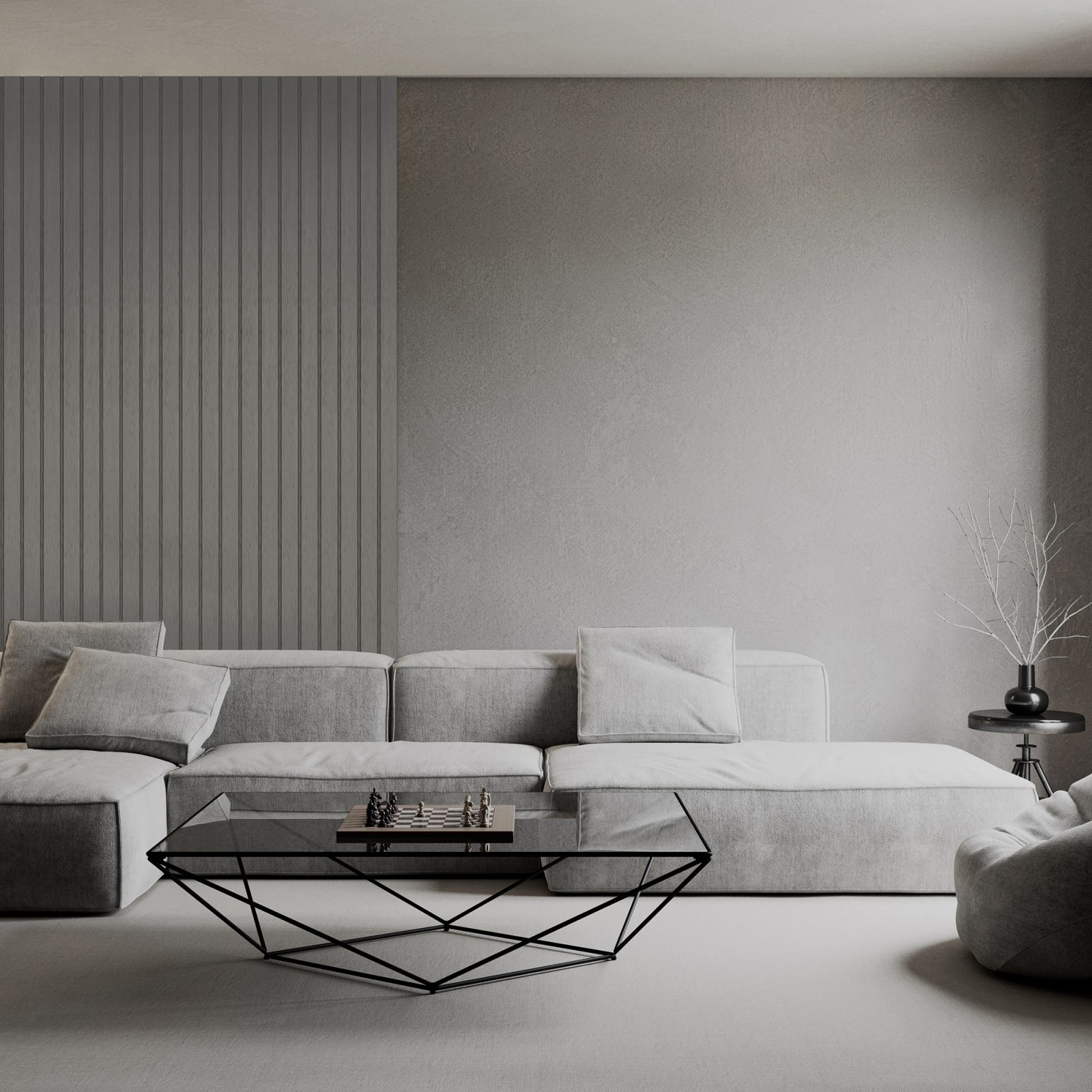 Riflaj decorativ Roca, Stormy Grey, 270x25cm, Lamelio 2