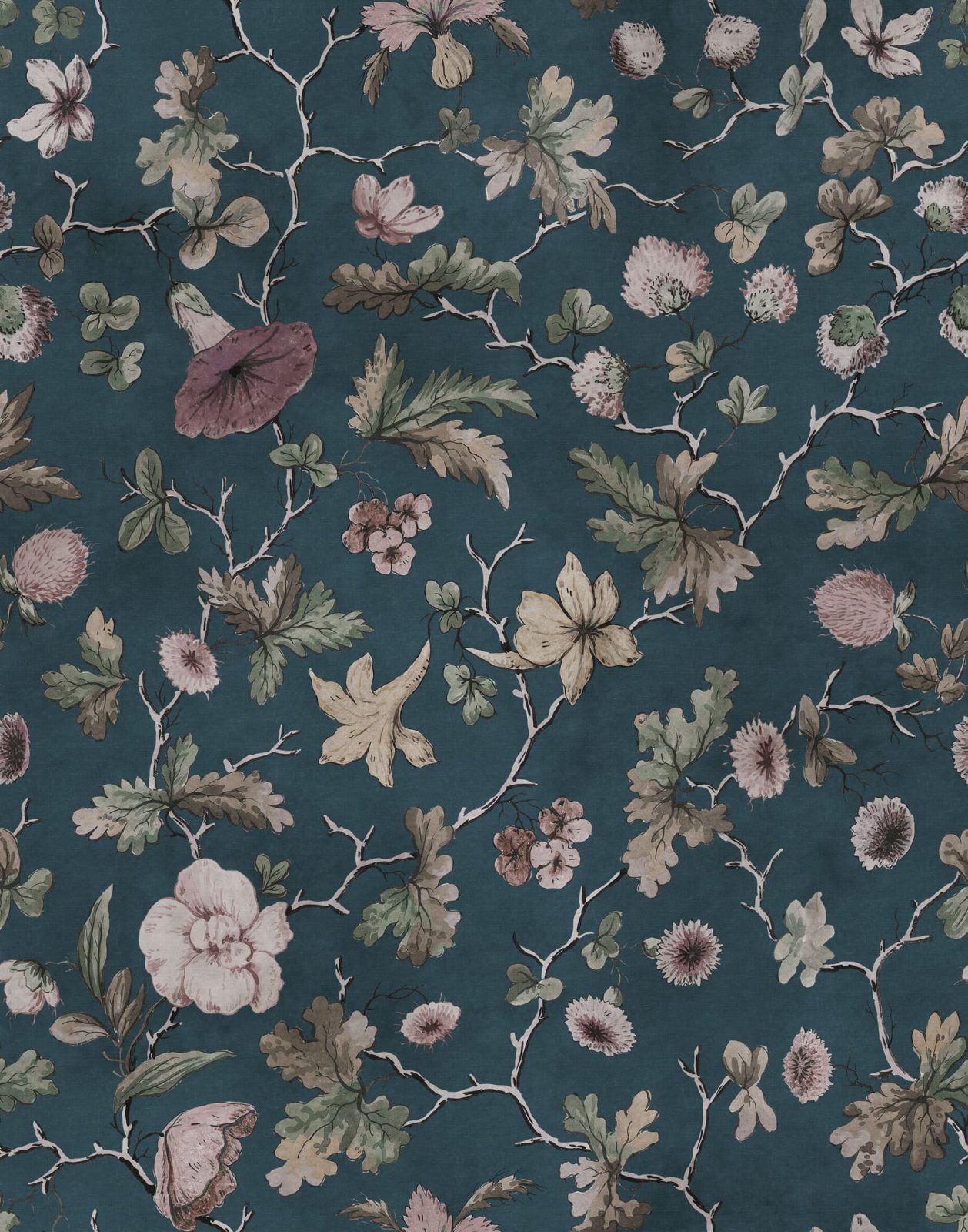 Verdant Bloom, Blue, Rebel Walls
