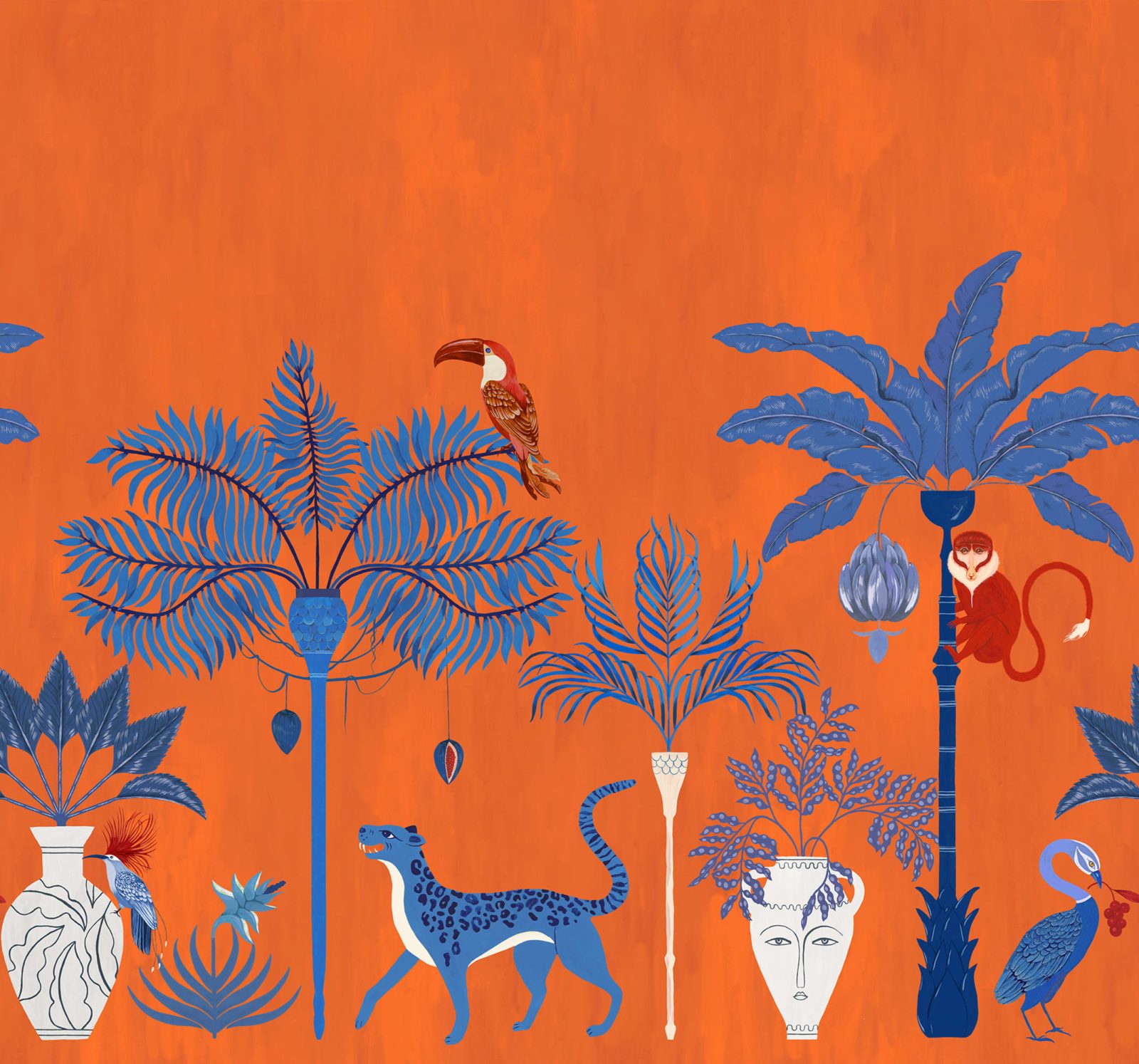 Savanna Chic, Orange, Rebel Walls