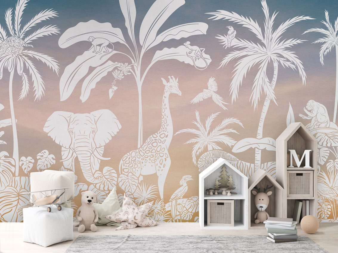 Monochrome Jungle - Sky Pink, Kikki Belle 3