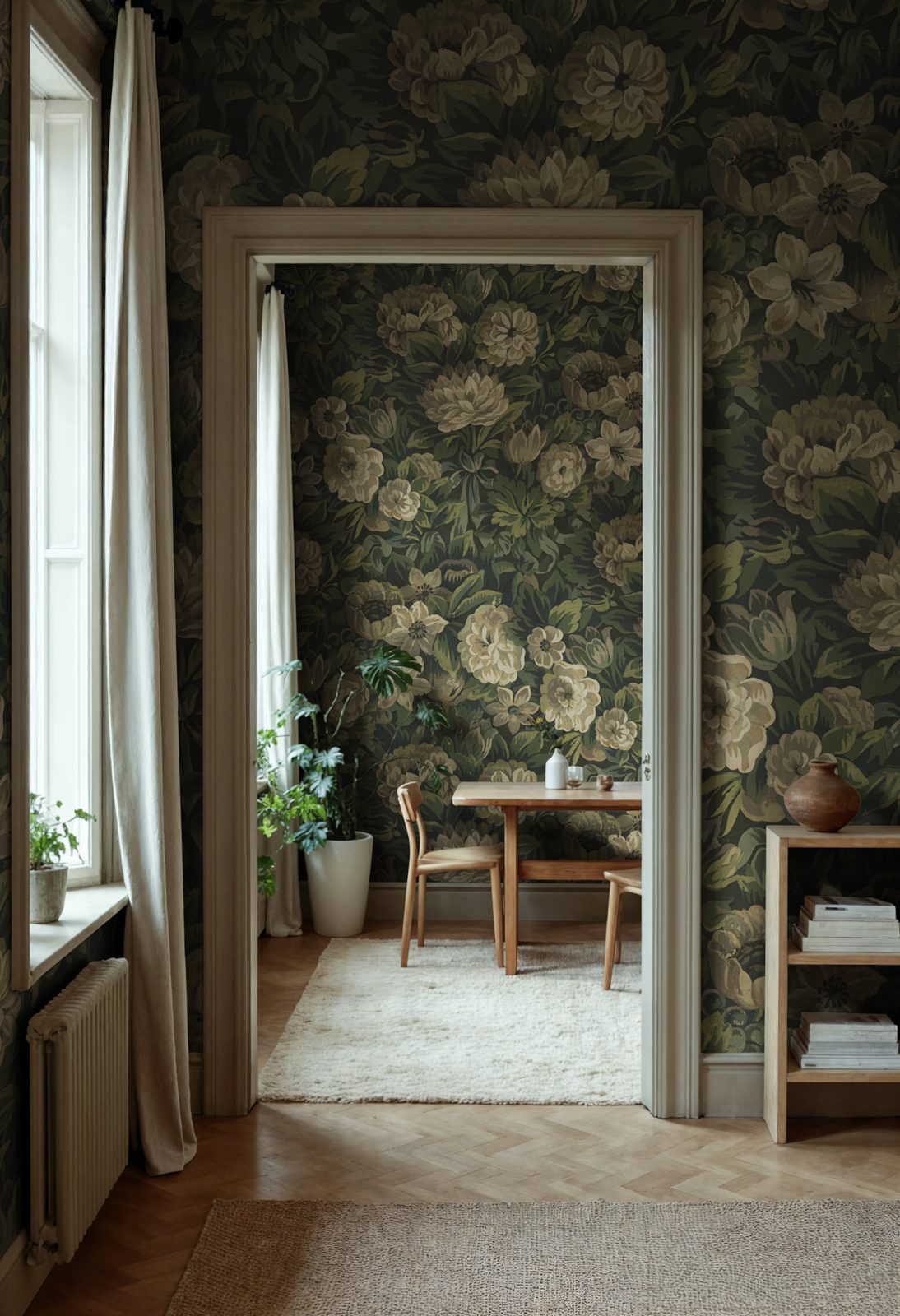 Heritage Floral, Green, Rebel Walls 2