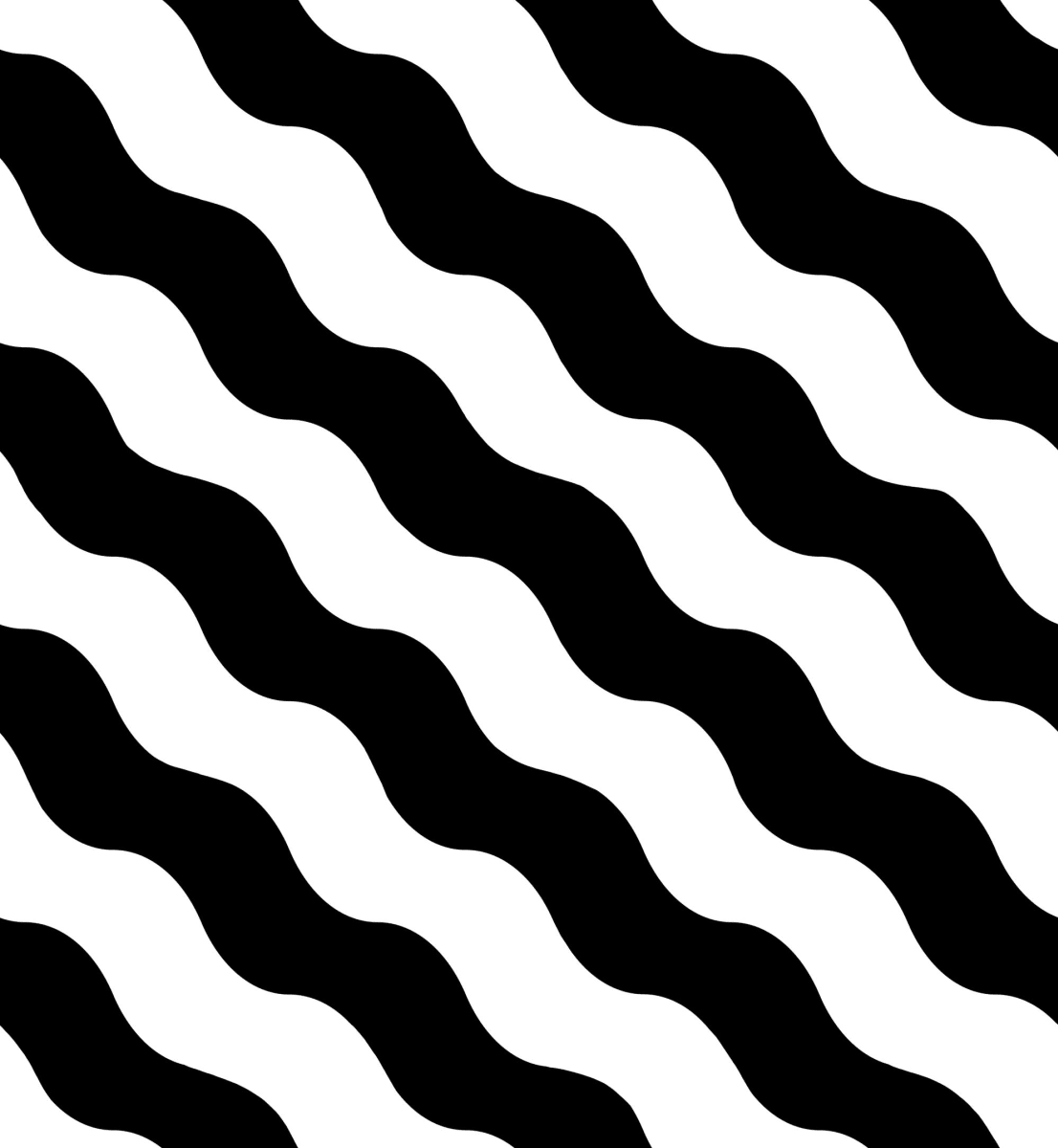 Polka Stripe, Black & White, Rebel Walls